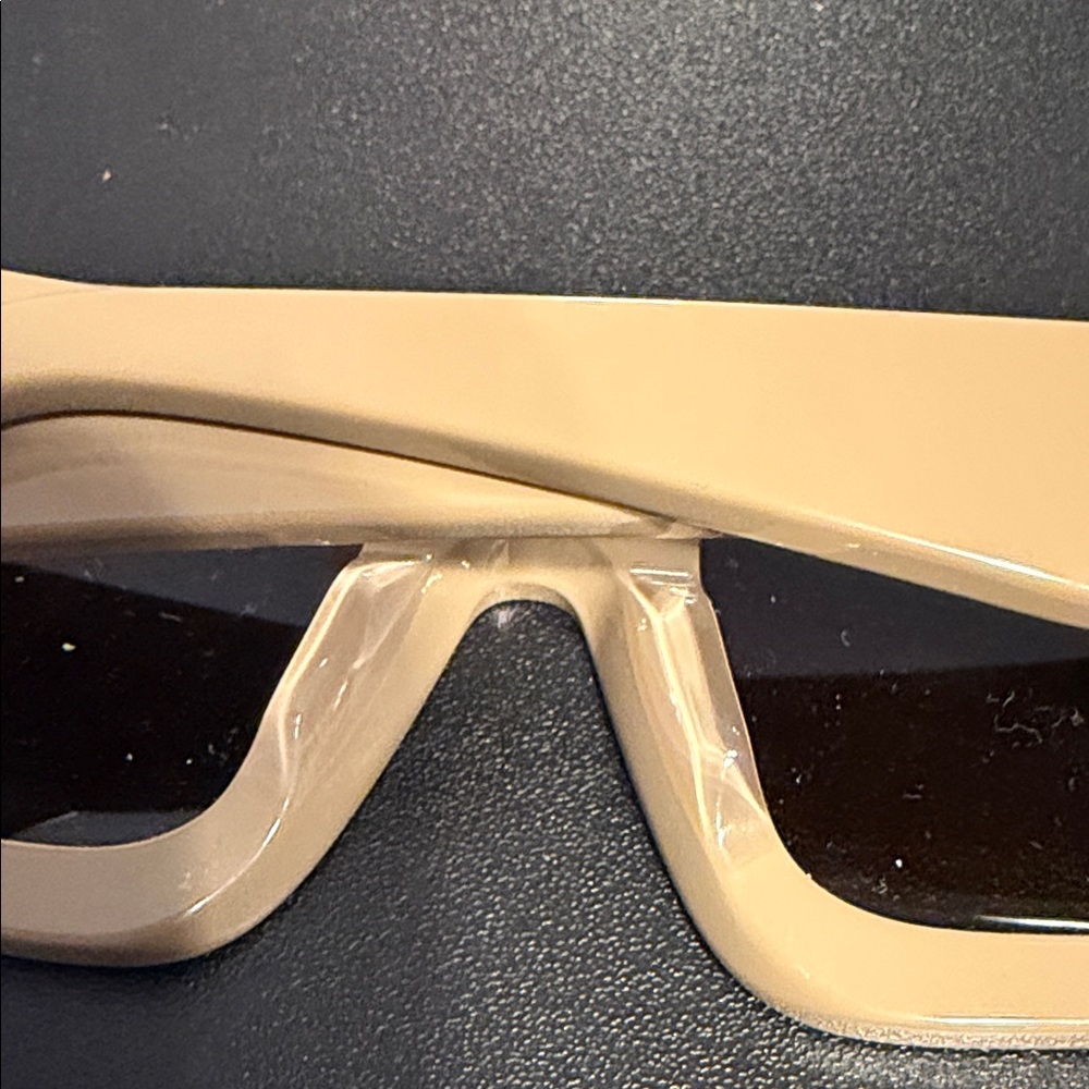 Beige Rectangular Sunglasses - image 5